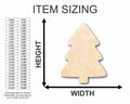 Unfinished Wood Simple Christmas Tree Shape - Craft - up to 46