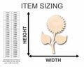 Unfinished Wood Sunflower Shape - Garden - Flower - Craft - up to 46