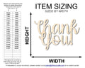Unfinished Wood Thank You! Outline Shape | DIY Craft Cutout | Wooden Cut Out Cutouts Blank DIY
