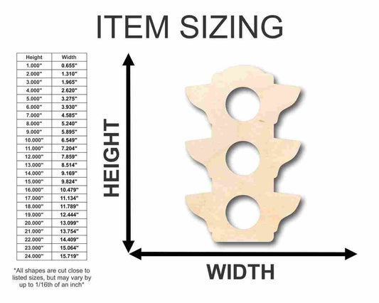 Unfinished Wood Traffic Light Shape - Craft - up to 46" DIY