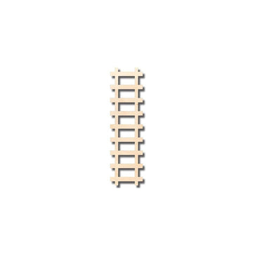 Unfinished Wood Train Track Shape - Craft - up to 46" DIY