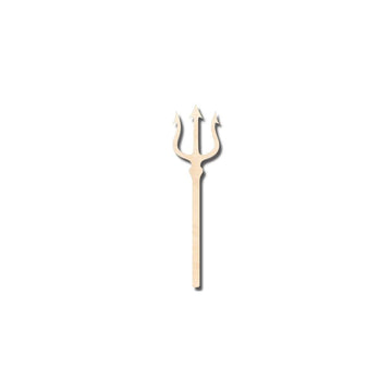 Unfinished Wood Trident Shape - Ocean - Neptune - Craft - up to 46" DIY