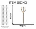Unfinished Wood Trident Shape - Ocean - Neptune - Craft - up to 46