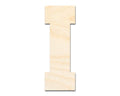 Unfinished Wood Varsity Team Font - I Shape | DIY Craft Cutout | Wooden Cut Out Cutouts Blank DIY