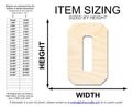 Unfinished Wood Varsity Team Font - O Shape | DIY Craft Cutout | Wooden Cut Out Cutouts Blank DIY