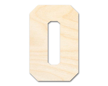 Unfinished Wood Varsity Team Font - O Shape | DIY Craft Cutout | Wooden Cut Out Cutouts Blank DIY