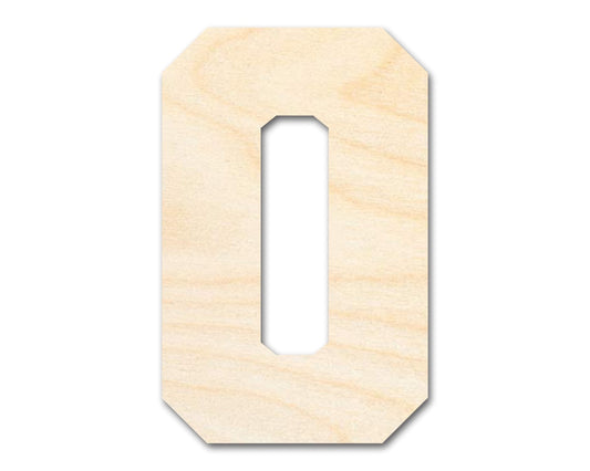Unfinished Wood Varsity Team Font - O Shape | DIY Craft Cutout | Wooden Cut Out Cutouts Blank DIY