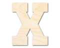 Unfinished Wood Varsity Team Font - X Shape | DIY Craft Cutout | Wooden Cut Out Cutouts Blank DIY