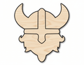 Unfinished Wood Viking Mascot Shape | DIY Craft Cutout | up to 46