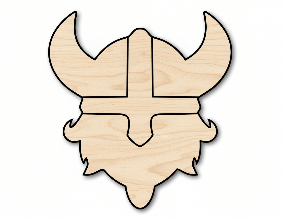 Unfinished Wood Viking Mascot Shape | DIY Craft Cutout | up to 46" DIY
