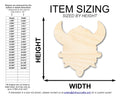 Unfinished Wood Viking Mascot Shape | DIY Craft Cutout | up to 46