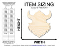 Unfinished Wood Viking Mascot Shape | DIY Craft Cutout | up to 46