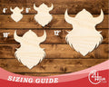 Unfinished Wood Viking Mascot Shape | DIY Craft Cutout | up to 46