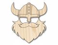 Unfinished Wood Viking Mascot Shape | DIY Craft Cutout | up to 46