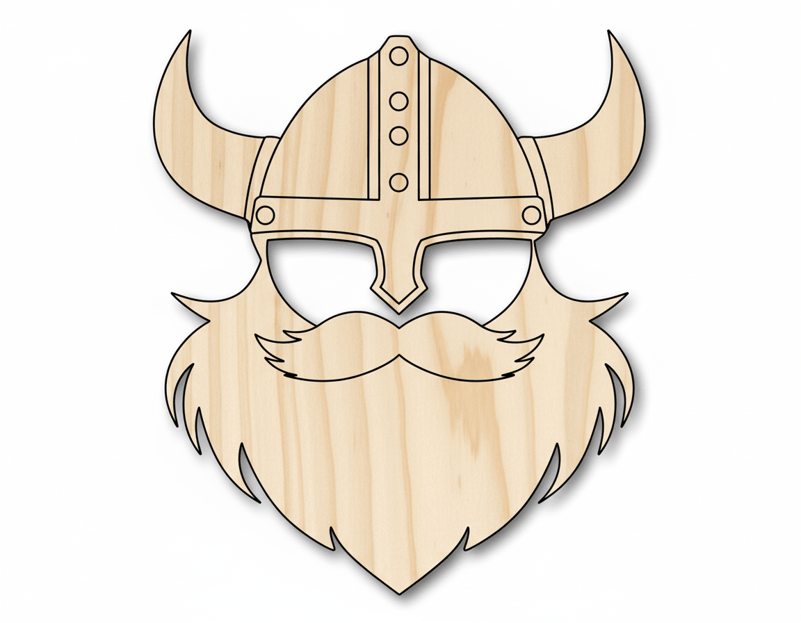 Unfinished Wood Viking Mascot Shape | DIY Craft Cutout | up to 46" DIY