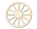 Unfinished Wood Wagon Wheel Shape | Rustic Farmhouse | DIY Craft Cutout | Up to 24