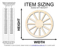 Unfinished Wood Wagon Wheel Shape | Rustic Farmhouse | DIY Craft Cutout | Up to 24