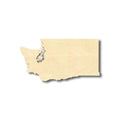 Unfinished Wood Washington Shape - State - Craft - up to 46