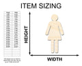 Unfinished Wood Womens Bathroom Sign Shape - Craft - up to 46